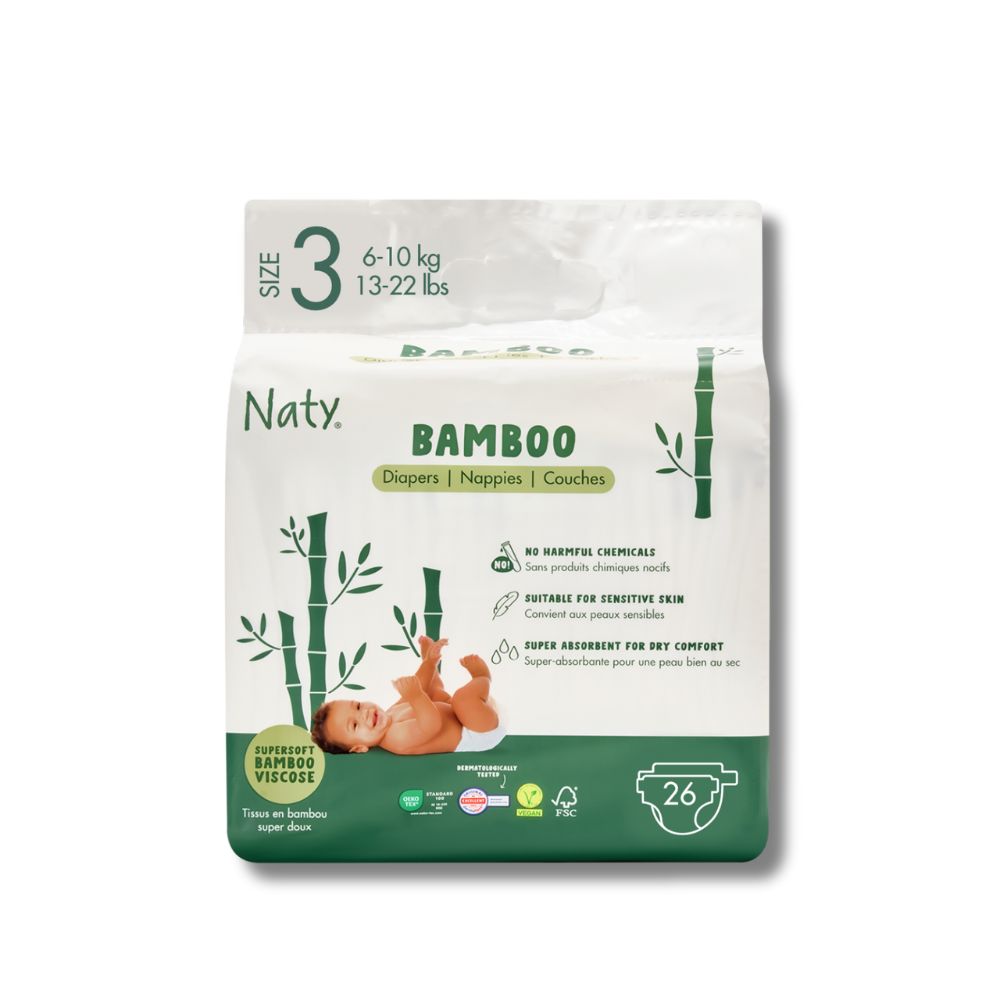 26 x Bamboo Viscose Diaper (Size 3), , large, Eco by Naty